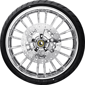 Atlantic Front Wheel (21"/Chrome)/Rotors (11.8")/Dunlop Tire (130/60B21) PKG-ATL213CH-ABST