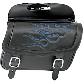 Flame Saddlebag - Blue - Medium