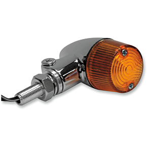 K and S Technologies Marker Light - Single Filament - Chrome/Amber