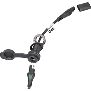 Tecmate Weatherproof SAE Thin Panel Mount Socket O-40 - Short