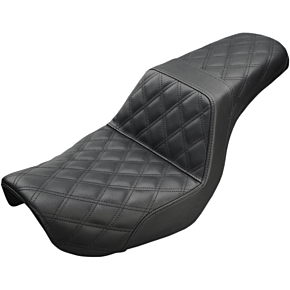 Step Up Seat - Lattice Stitched - Black - Dyna