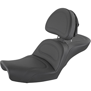 Explorer Seat - With Backrest - Stitched - Black - Dyna 896-04-030