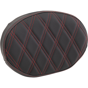 Sissy Bar Pad - Double Diamond - Red - Oval 0822-0448