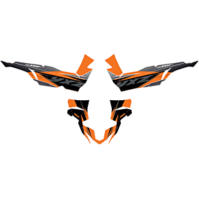 Complete Graphics Kit - Orange/Black - 2-Door - Yamaha 20-50-469
