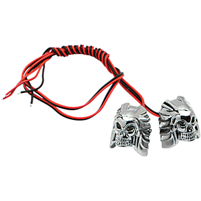 K and S Technologies LED License Plate Bolt - Chrome Skull