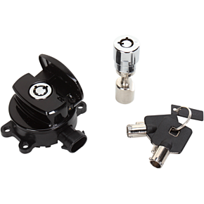 Side Hinge Ignition Switch with Fork Lock - Black 2106-0250