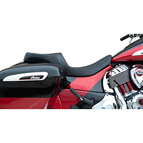 Drag Specialties Seat - Low-Profile - Touring - Double Diamond w/ Black Stitching - Black 0810-2258