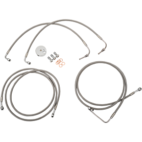 La Choppers Brake Lines - 18" - 20" Ape Hanger Handlebars - Stainless Steel LA-8051B19