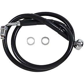 Brake Line - +8" - Black - '18-'21 Softail 1741-5810
