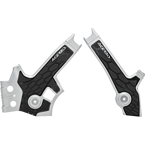 Acerbis X-Grip Frame Guards - Suzuki - Silver/Black