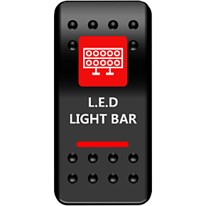 Moose Racing Rocker Switch - Lightbar - Red