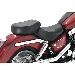 Seat - Vintage - Wide - Touring - Without Driver Backrest - One-Piece - Smooth - Black - VT1100 75018