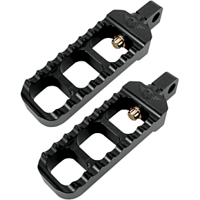 Adjustable Serrated Footpegs - Black 08-61-1B
