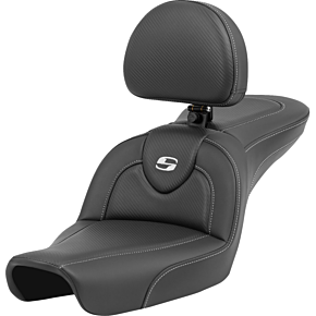 Roadsofa™ Seat - Carbon Fiber - with Backrest - FXD '96-'03 896-04-185BR