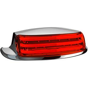 Custom Dynamics Fender Tip Light - Red Lens - Chrome PB-FT-TOUR-R-C