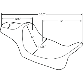Drag Specialties Predator III Seat - Extended - Double Diamond -Vinyl 0801-1260