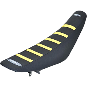 Sdg 6-Ribbed Seat Cover - Yellow Ribs/Black Top/Black Sides 95906YK