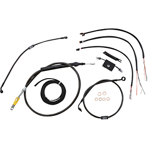 Cable Kit - Quick Connect - 15" - 17" Ape Hanger Handlebars - Midnight LA-8157KT2-16M