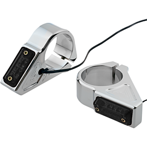 Joker Machine Turn Signal - 39 mm - Amber - Chrome 05-303-3