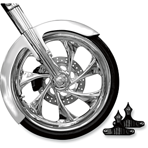 Rc Components Front Fender Kit with Chrome Adapters - For 26" Wheel - 6" W FNDRKT14-26