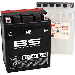 Battery - BTX14AHL-BS (YTX) 300607