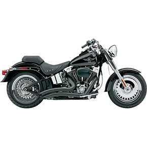 Cobra Speedster Swept Short Exhaust - Black - '12-'17 Softail 6225B