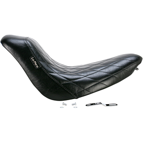 Le Pera Bare Bones Solo Seat - Diamond Stitch - Black - Softail LK-007DM