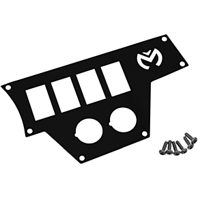 Moose Racing Large Dash Plate - Right - Black - RZR