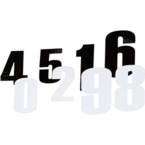 Moose Racing Race Number 0 - White - 6"