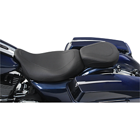 Mustang Seat - Wide Tripper™ Solo - without Backrest - Smooth - Black - FL '08+ 76692