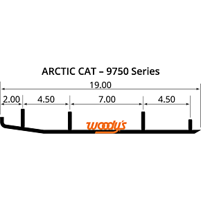 Woodys Top-Stock™ Hard Surface Bar - 4" - 60° HSA-9750