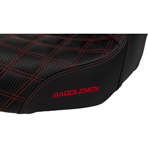 Pro Series SDC Performance Seat - Carbon Fiber/Lumbar Gripper - Red Stitch - Dyna '06-'17 SC80604RED