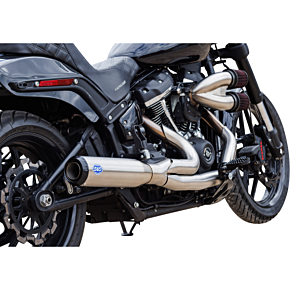 2-into-1 Qualifier Exhaust System - 50-State - Silver - Softail 550-1103