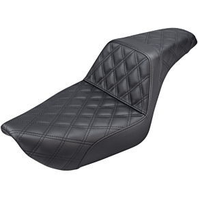Step Up Seat - Lattice Stitched - Black - Dyna