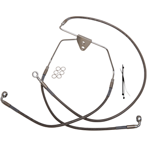 Brake Line - Front - +10" - Touring - Stainless Steel 1741-2628