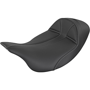 Saddlemen Seat - Dominator Solo - Extended Reach - Stitched - Black w/Gray Stitching 808-07B-0042EXT