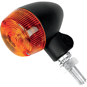 K and S Technologies Marker Light - Single Filament - Black/Amber - Style 1