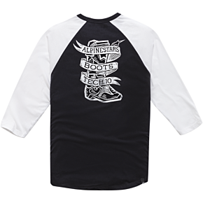Booted Raglan T-Shirt - Black/White - 2XL 12107100410202X