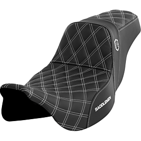 Pro Series SDC Performance Seat - w/o Backrest - White Stitch - FLH/FLT '08-'23 SC80807WHI