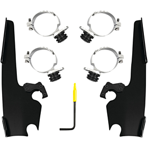 Memphis Shades Fats/Slim Windshield Trigger Lock Complete Mount Kit - Black - XL MEB2054