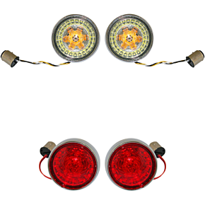 Custom Dynamics Full Bullet Turn Signal Conversion Kit  - Chrome PB-BCM2-BB-C