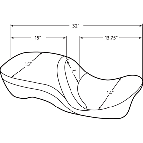 Drag Specialties Touring Seat - Double Diamond - FL '97-'07 0801-1109