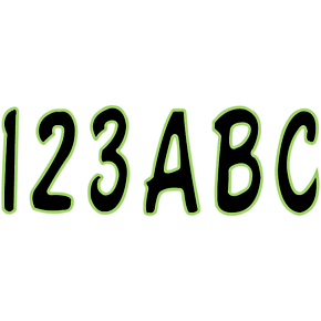 I.D. Sticker Kit - 200 Series - Black/Kiwi BLKKI200