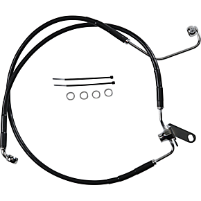 Brake Line - Front - Black - +2" - Softail '04-'06 1741-2955
