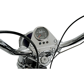 2.4" MPH Programmable Mini Electronic Speedometer with Odometer/Tripmeter - Polished - Black Face 2210-0174