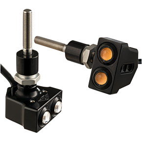 Rat Eye Mirror-Mount Turn Signals - Dual - Black 05-216B