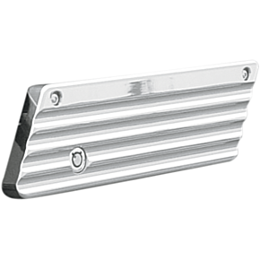 Joker Machine Finned Saddlebag Latch Covers - Chrome 04-50-1