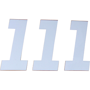 Race Number Plate - #1 - White - 6" 45-36-1