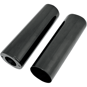 Fork Slider Covers - Gloss Black - Smooth - Extended +4" (10.5") 0411-0046