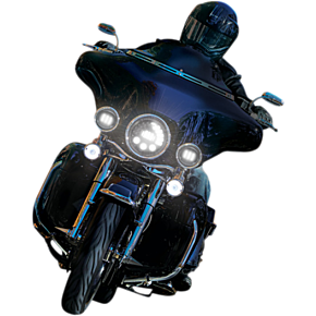 Custom Dynamics Adaptive Headlight with Mount - 7" - Black PB-7A-13-B
